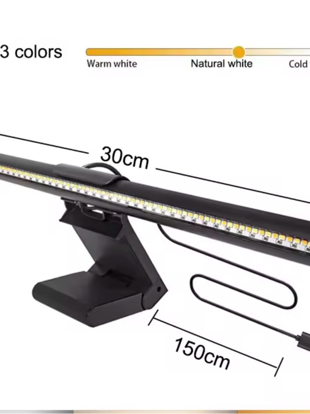 LED Light Dimmable For Computer Screen Reading Light New - Picture 4 of 7